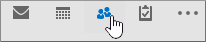 Outlook - people icon in the navigation bar